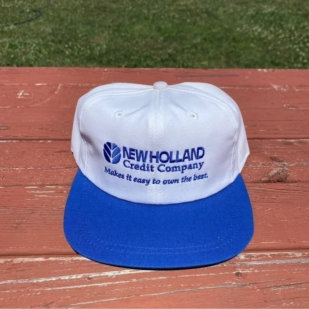 Vintage New Holland Credit Company K Products Slide Back Blue Trucker Tractor